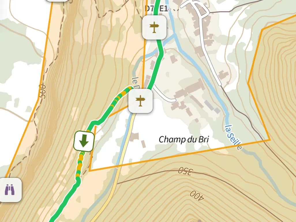Biodiv'Sports restriction zones around a track