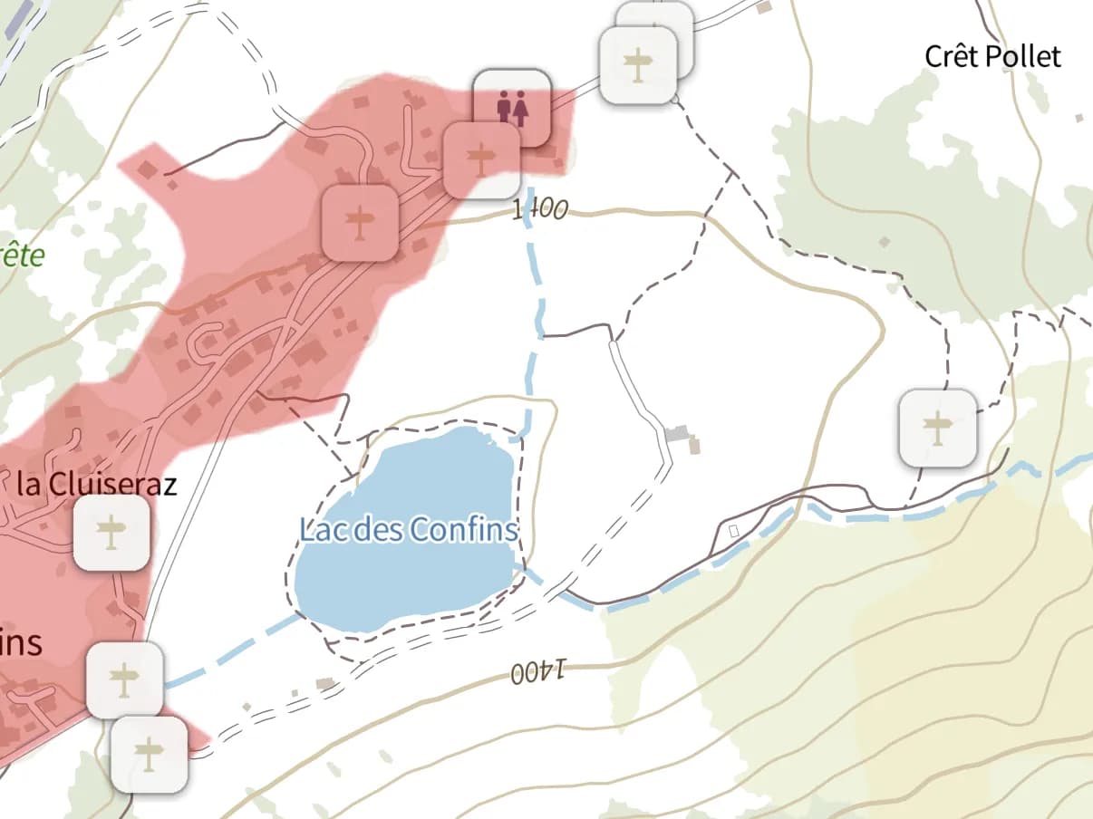 Drone restriction zone on the map