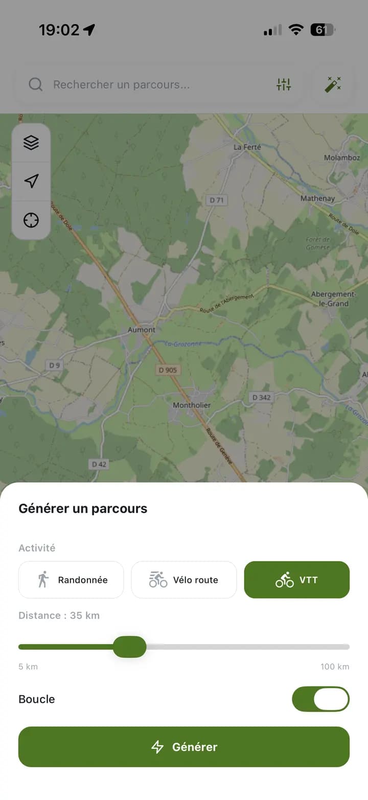 Automatic route generation