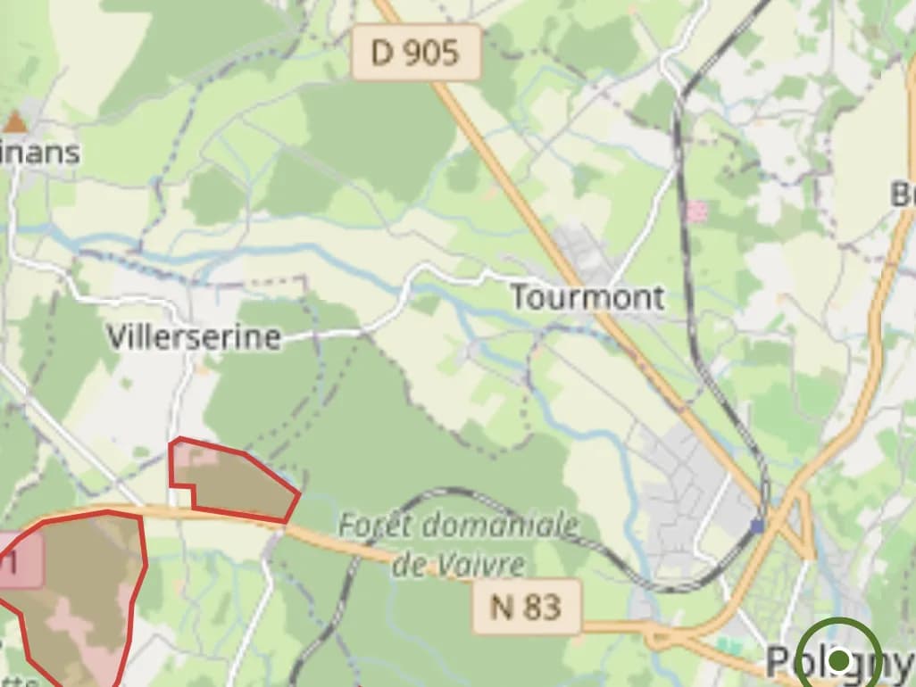 Declared and possible hunting areas on the map