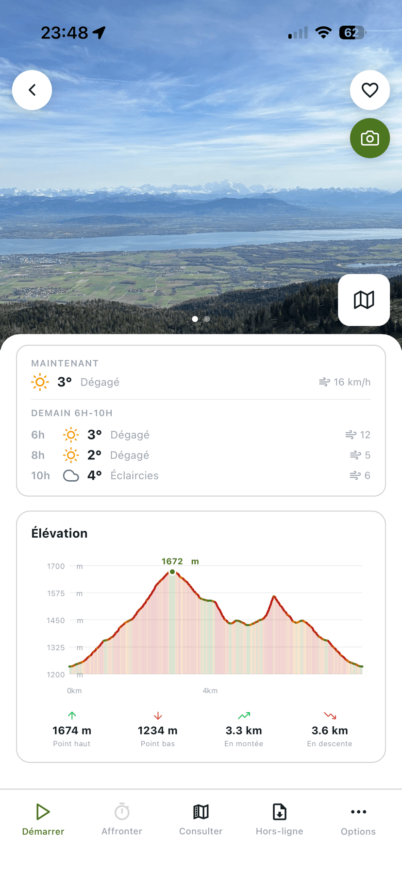Elevation profile