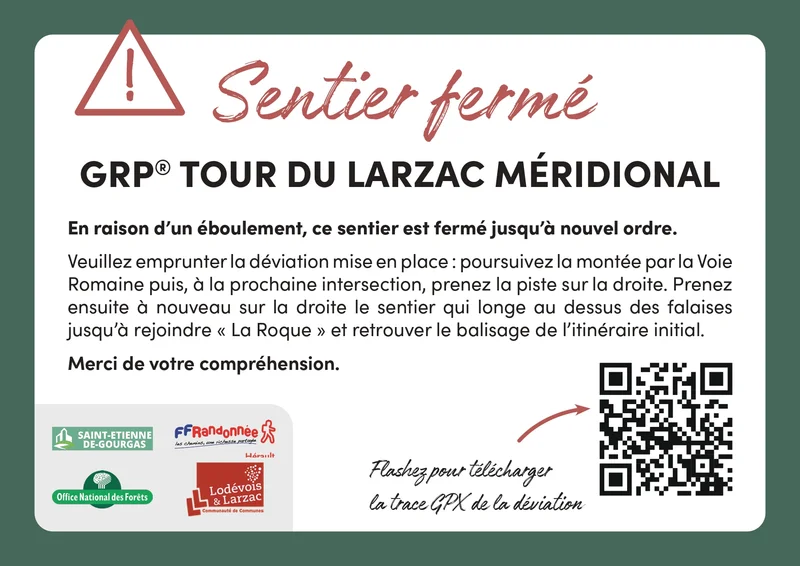 Randonnée Déviation GRP®Tour du Larzac Méridional - secteur cirque du Bout du Monde