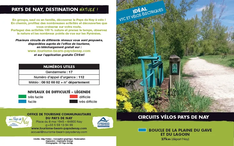Vélo de route Circuit vélo 2 : boucle de la plaine du Gave et du Lagoin — Nay