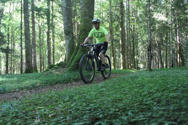 VTT Parcours VTT 56 bleu - Le Jorat - Espace FFC Ain Forestière — Brénod