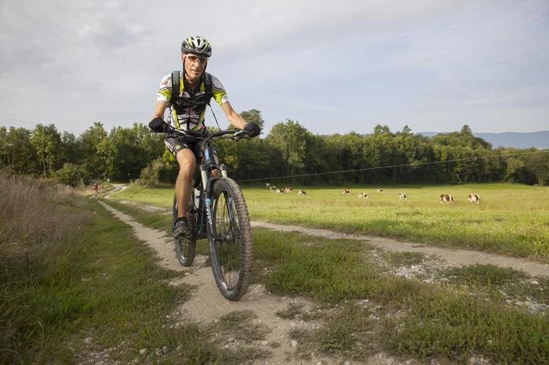 VTT Parcours VTT rouge N°41 - Boucle du Grand Colombier - Espace FFC Ain Forestière — Corbonod