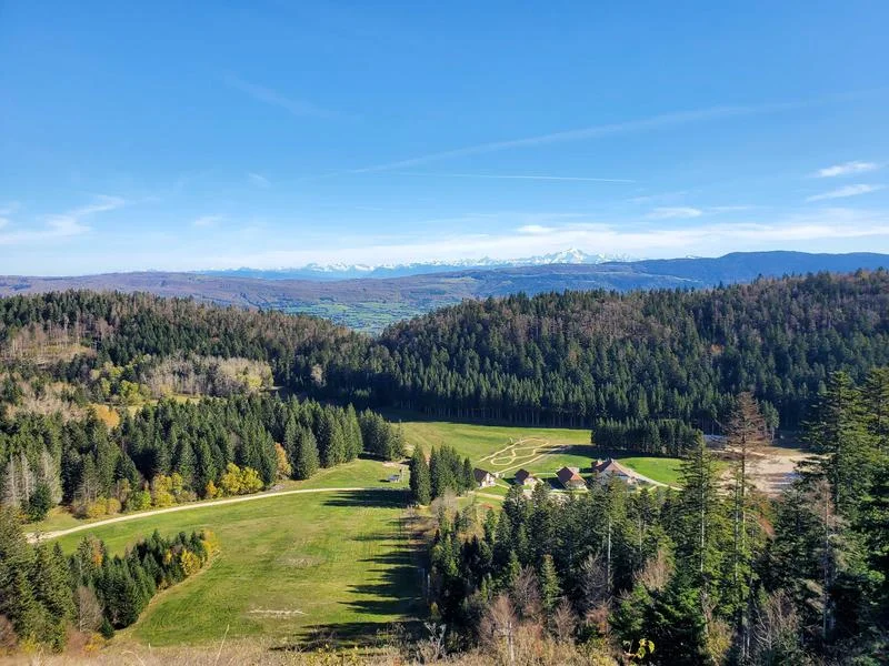 VTT Parcours VTTAE 64 bleu - Montfalcon - Espace FFC Ain Forestière — Plateau d'Hauteville