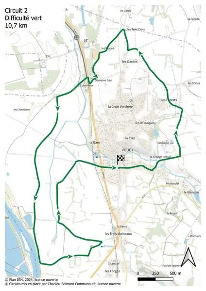 VTT Itinéraire VTT : circuit 2 vert, base Briennon — Vougy
