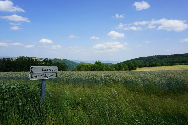 Vélo de route Monts du Lyonnais - Entre granit et pierres dorées - Boucle 2.1 — Sain-Bel