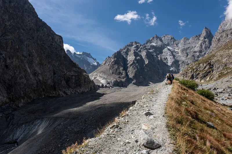 Sur la moraine du glacier Noir · © Mireille Coulon - Parc national des Ecrins