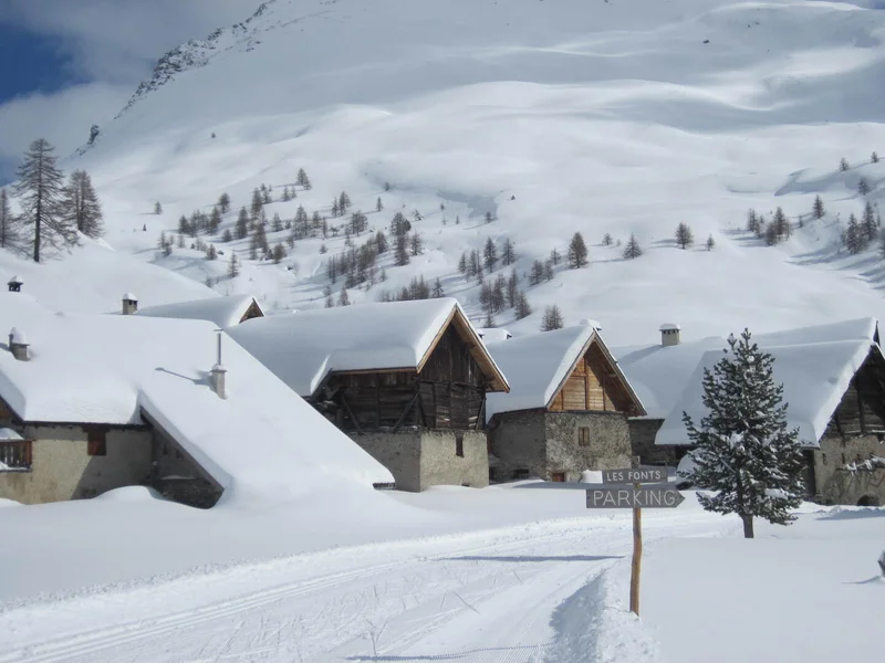 Piste damée des fonts de Cervières · © JP Chardon · Droits d'auteur