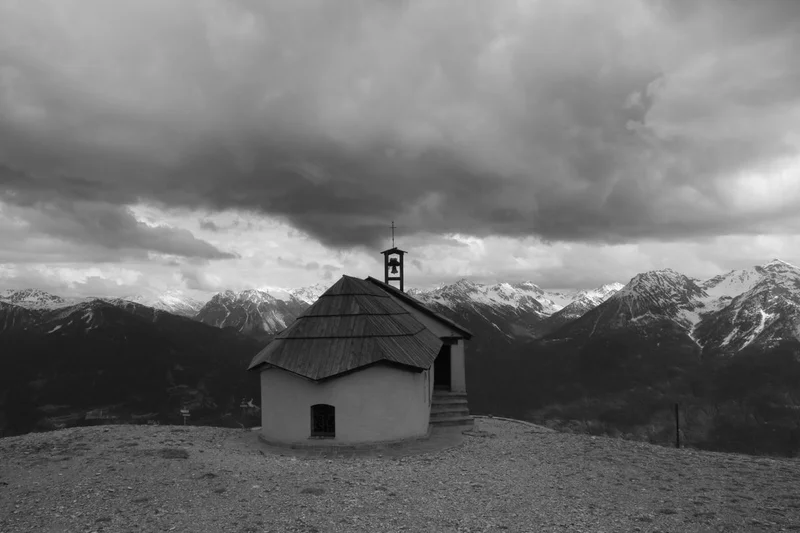 Vue noit et blanc depuis Notre Dame des Neiges · © Marc.Blais©OTHV
